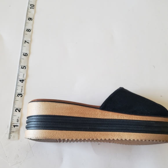 Smartty sz 39 (8.5) platforms black and tan heels - Picture 6 of 12